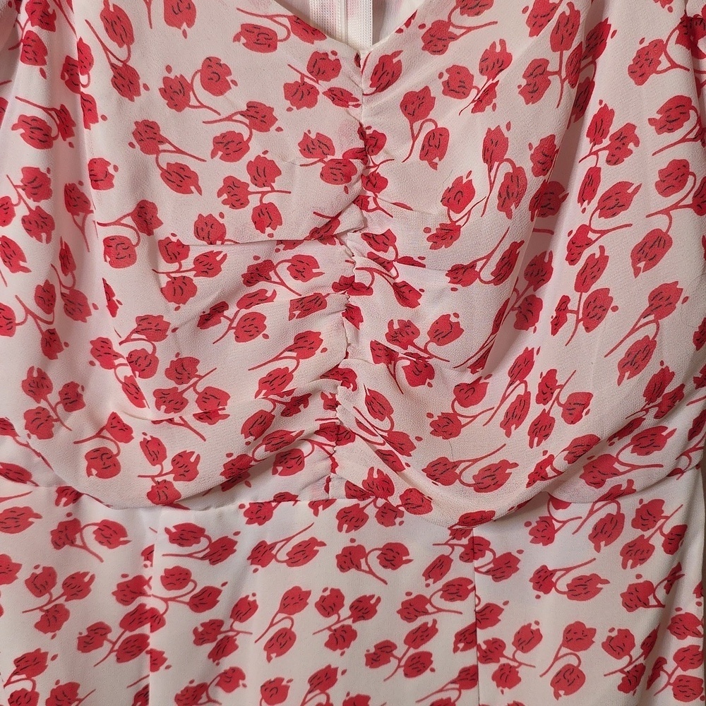 Dolce Vita Collection Size Small Floral Puff Sleeve Midi Dress - Picture 4 of 7